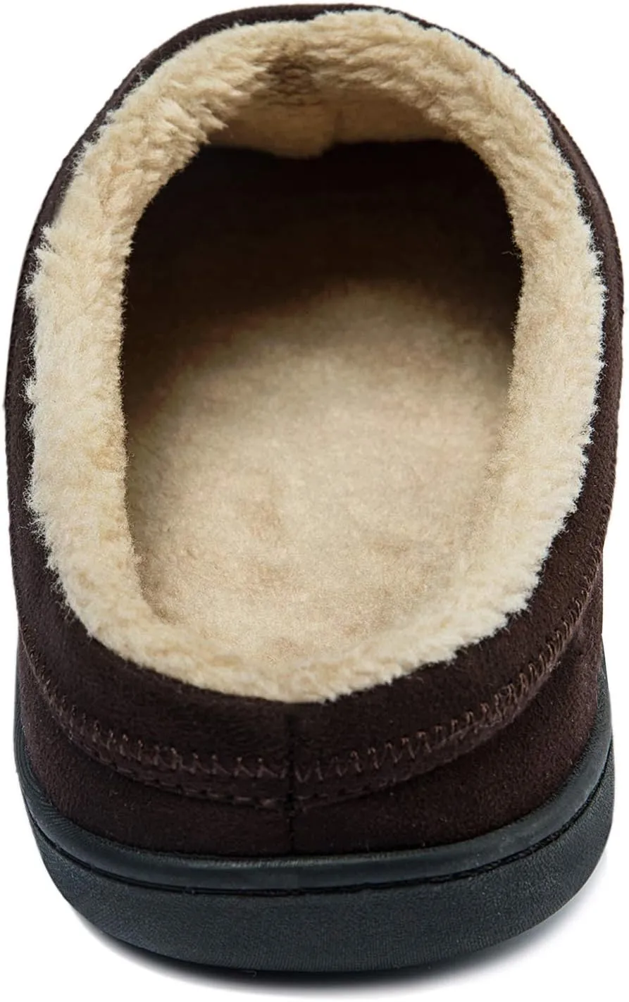 Josaywin Men's Memory Foam slippers Soft Plush Fleece Lining Slip On Indoor Outdoor House Shoes