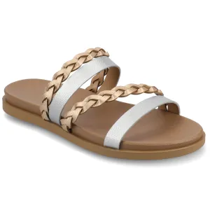 Journee Women's Colette Medium and Wide Width Flat Sandals