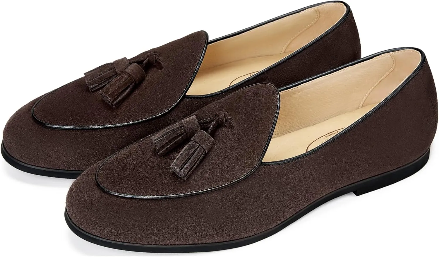 Journey West Men's Vintage Loafers for Men Belgian Loafers Slip-on Loafer Penny Loafer Casual Loafers