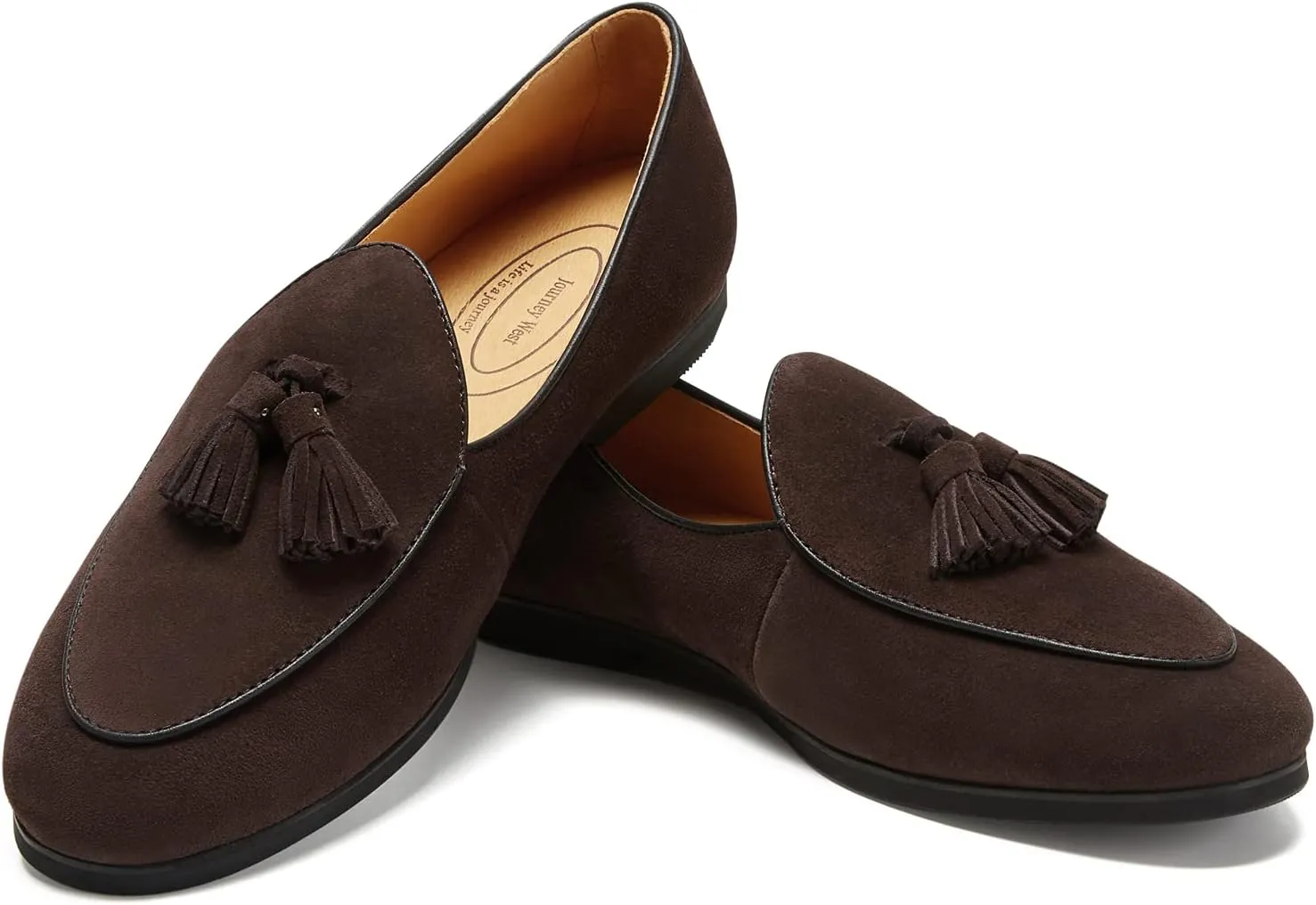 Journey West Men's Vintage Loafers for Men Belgian Loafers Slip-on Loafer Penny Loafer Casual Loafers