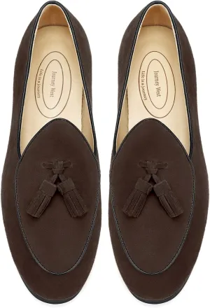 Journey West Men's Vintage Loafers for Men Belgian Loafers Slip-on Loafer Penny Loafer Casual Loafers