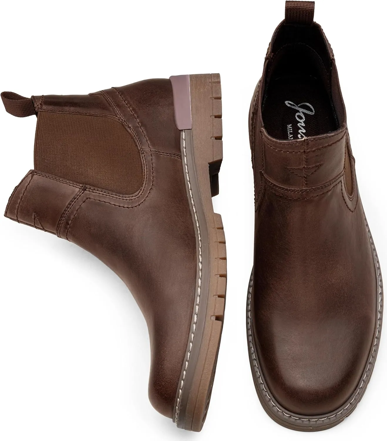 Jousen Chelsea Boots Casual Slip On Ankle Waterproof Mens Boots