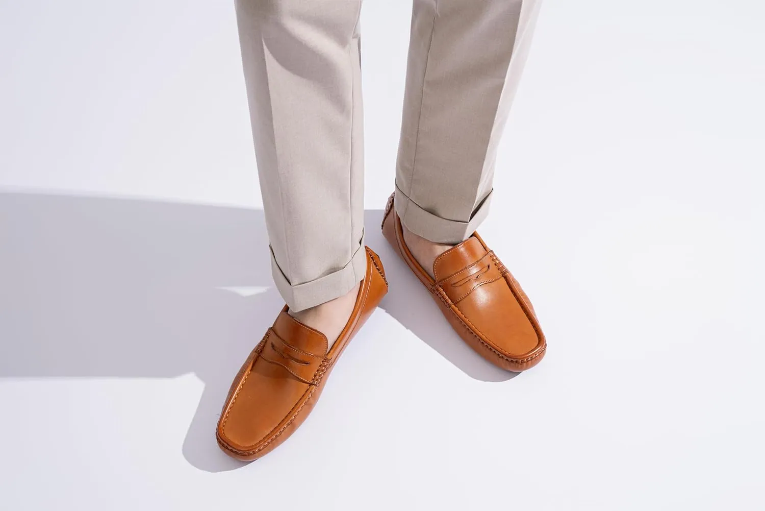 Jousen Men's Loafers Casual Slip On Shoes Soft Penny Loafers for Men Lightweight Driving Boat Shoes