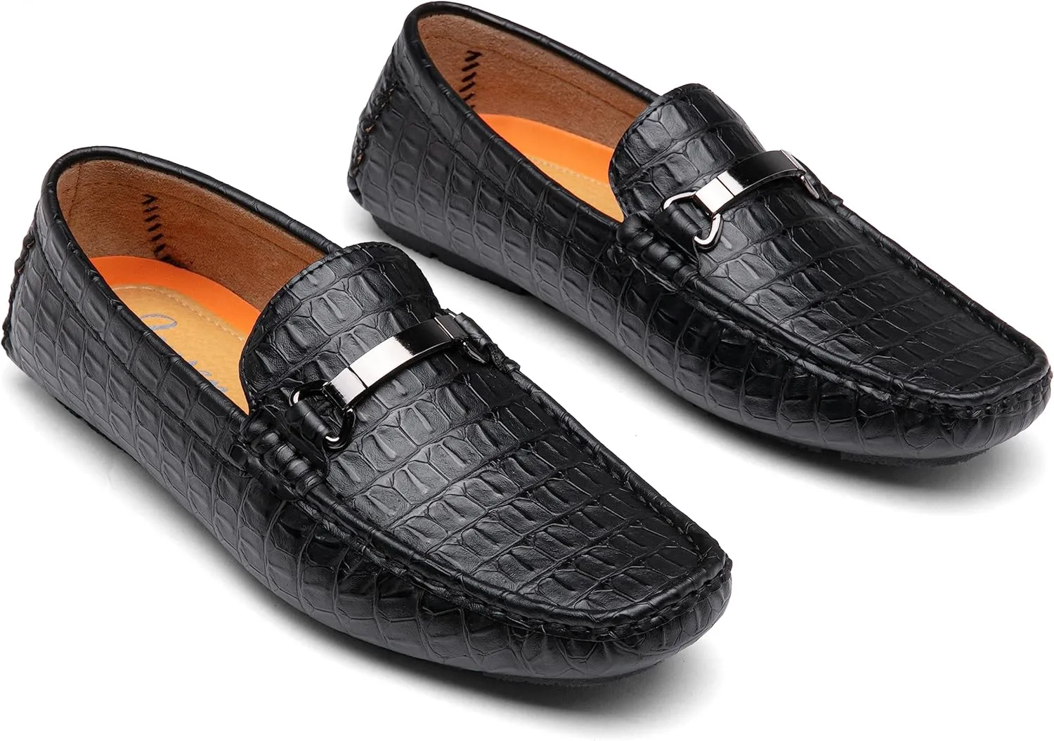Jousen Men's Loafers Crocodile Printed Casual Mens Slip On Shoes