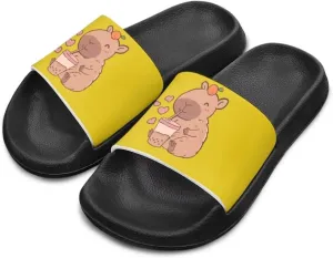 JoyLamoria Animal Print Sandals House Slides Children's Cozy Pillow Slippers Soft Cushioned Lightweight Summer Fashionable