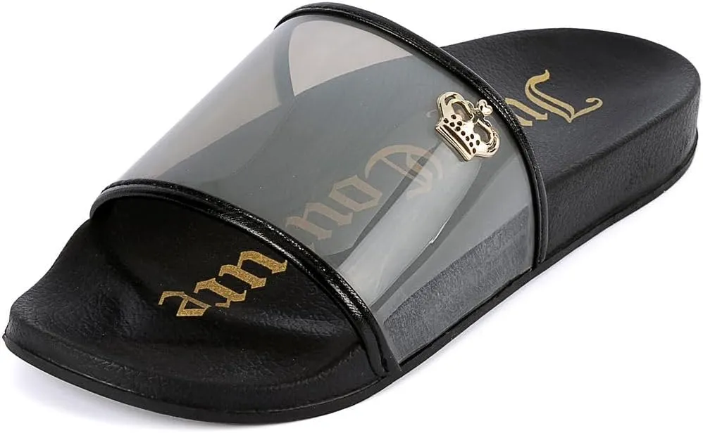 Juicy Couture Slide Sandals, Beach Flats for Women, Summer Shoes