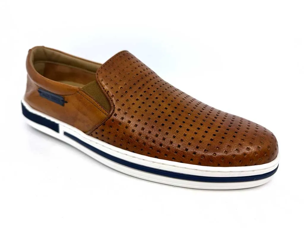 Ken Tan Men's Leather Driver Shoes