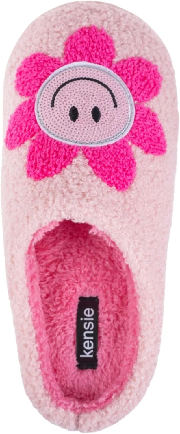 kensie Women's Fluffy Slippers – Ultra-Soft, Cozy Indoor Slippers for Home & Bedroom – Stylish, Warm, and Comfortable Lounge Footwear