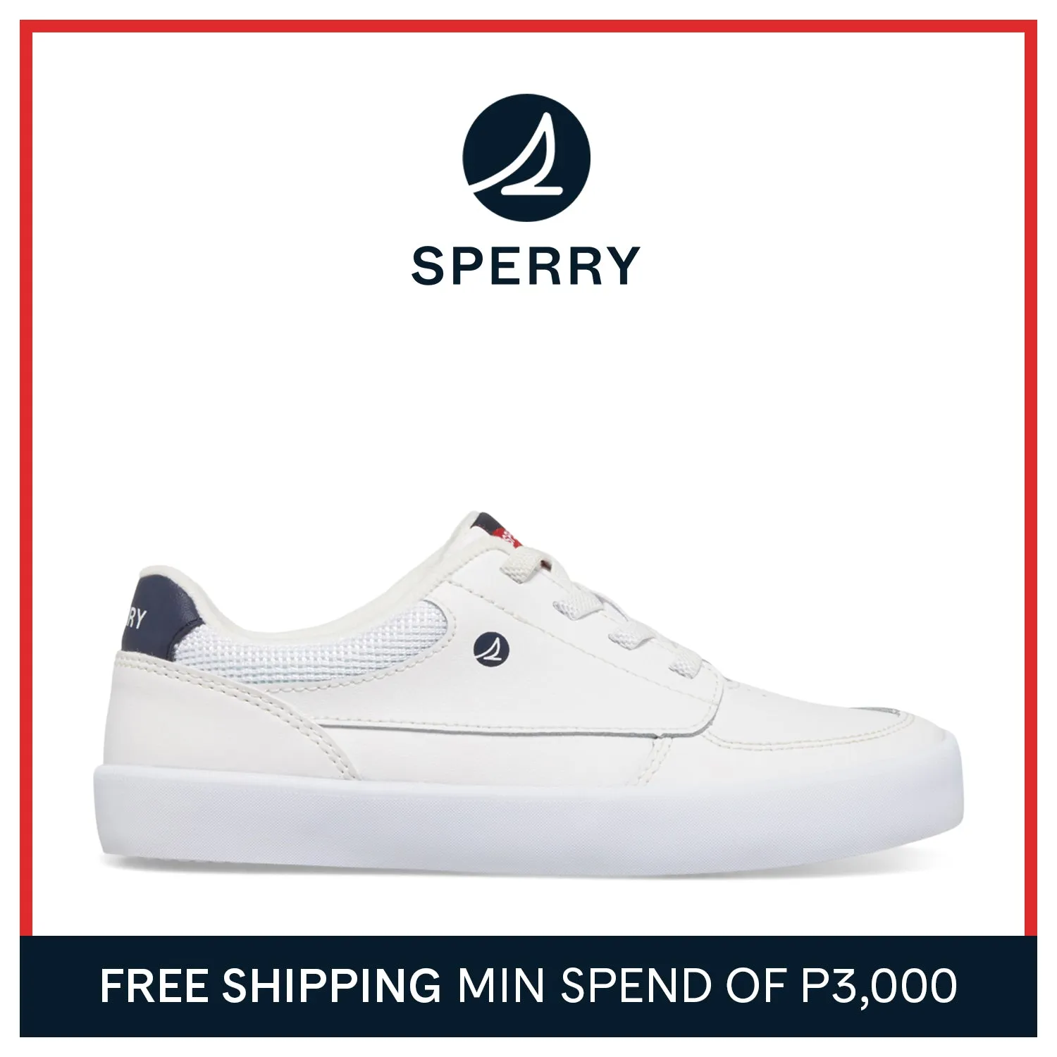 Kid's Boardwalk Leather Sneakers - White (STK267524)