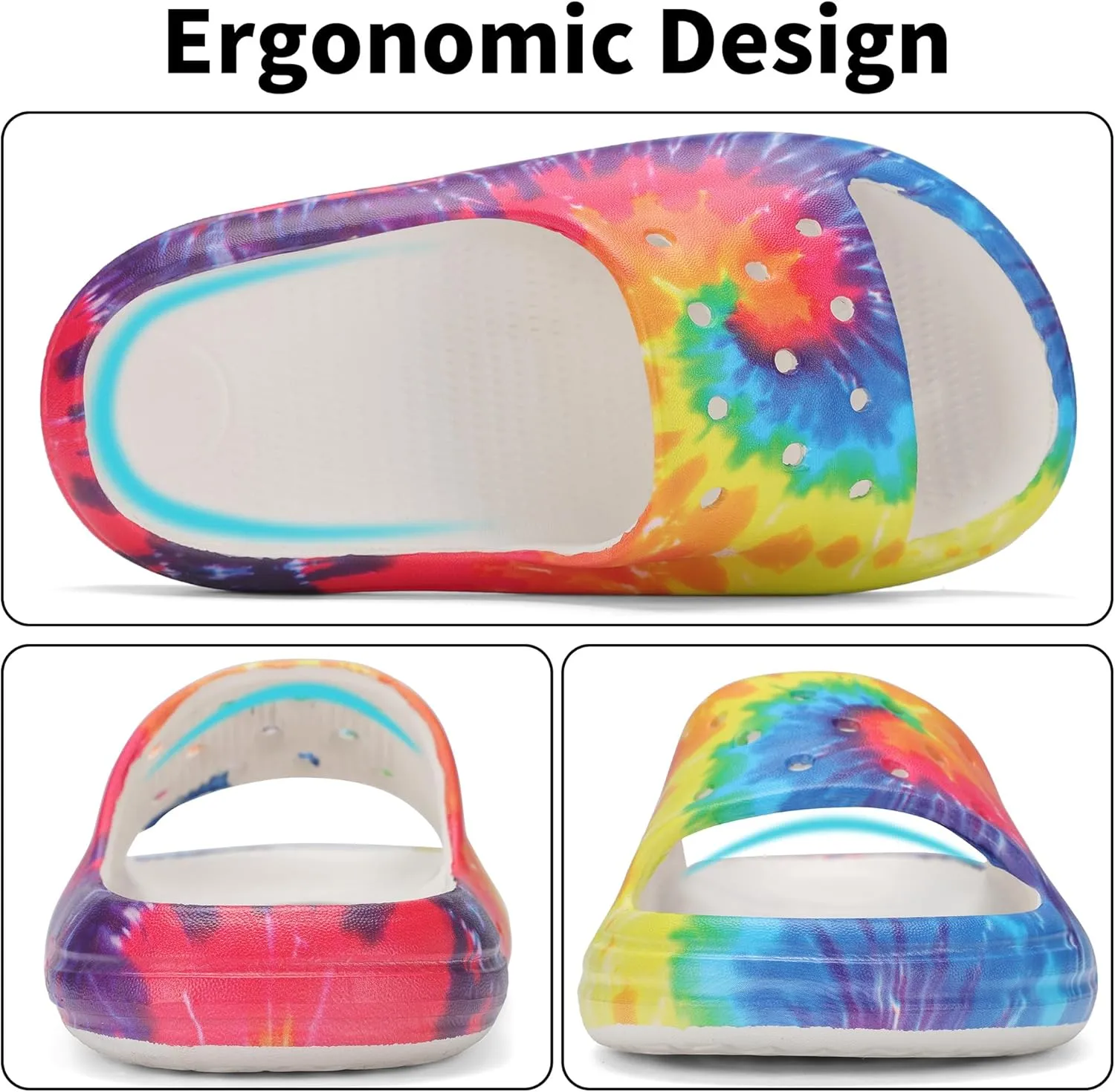 Kids Cloud Slides Boys Girls Non Slip Slip On Shower Sandals, Comfort Slippers for Summer, Pool, Beach, and Water Activities