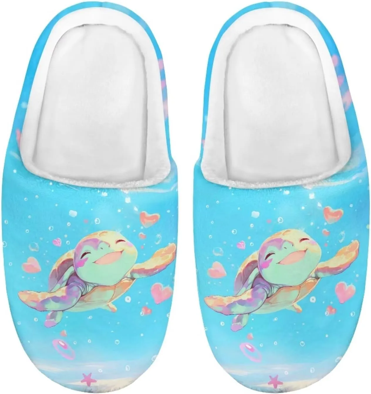 Kids Fuzzy Warm House Slippers for Girls Non Slip Rubber Sole Home Slippers for Toddlers Size 9-15