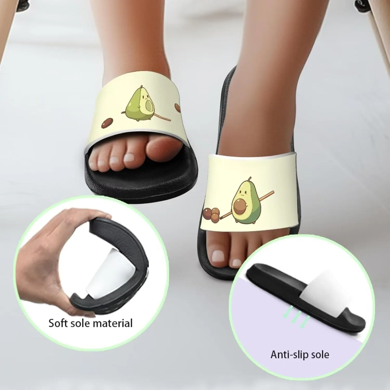 Kids Slide Sandals Footbed Sandal Comfort Toddler Slip On Summer Slippers for Beach Pool Little Big Kid
