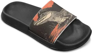 Kids Slides Boys Shower Slippers Slip on Slide Sandals Non-slip Cushioned Sole Summer Beach Pool Shoes（Little Kids - Big Kids）