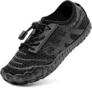 Kids Water Shoes Boys Girls Quick-Dry Beach Lightweight Toddler Barefoot Shoes Slip On Soft Walking Sneakers for Swim Beach Pool Black