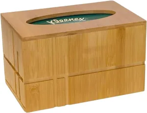 Kleenex Hand Towels (11268, 01701) POP-UP Box Cover - Natural Bamboo Wood - Chic Midcentury Design for Home or Office