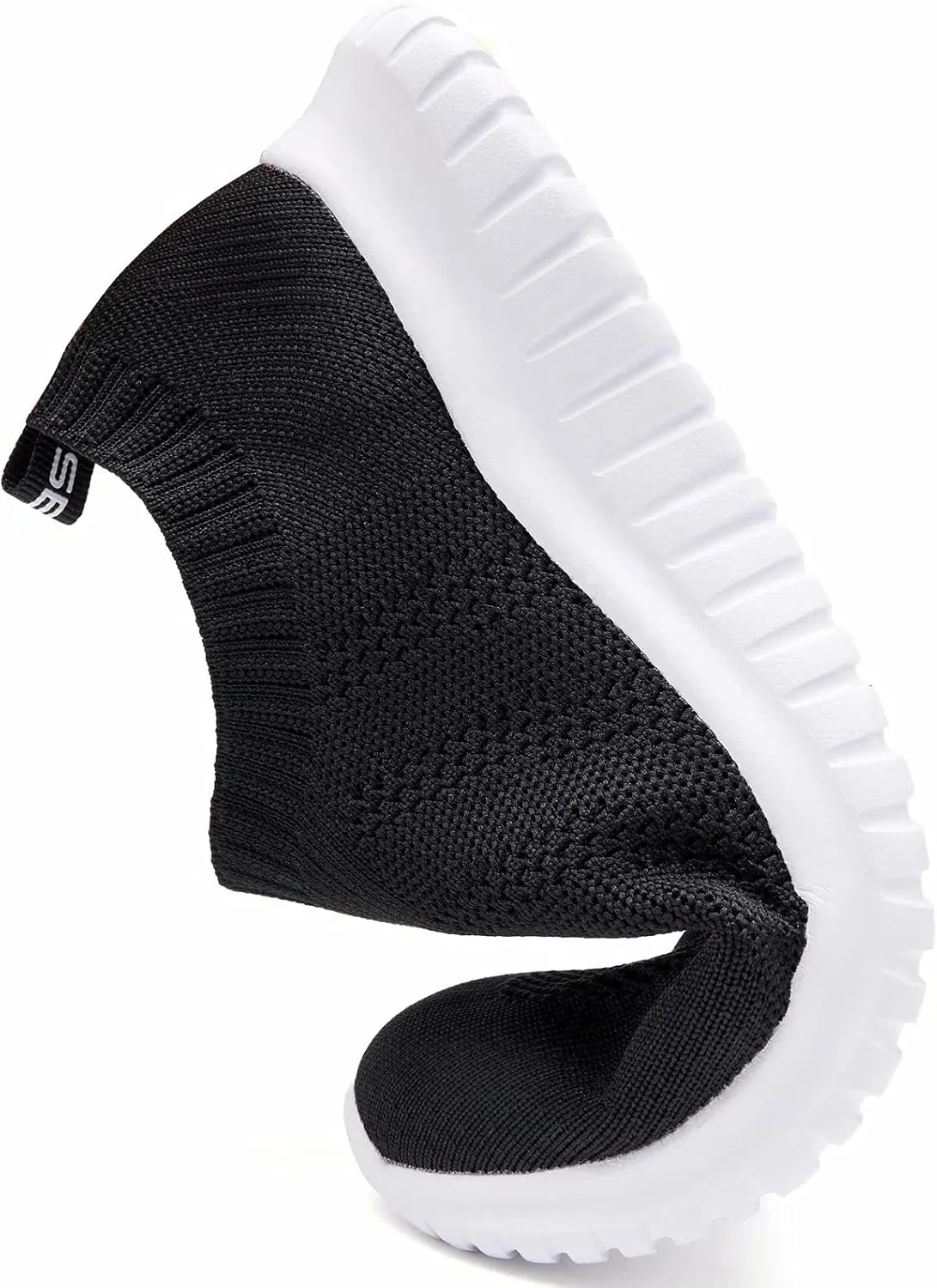 konhill Men's Athletic Walking Shoes - Lightweight Casual Knit Slip on Sneakers