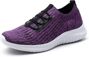 konhill Women's Comfortable Walking Shoes - Tennis Athletic Casual Slip on Sneakers