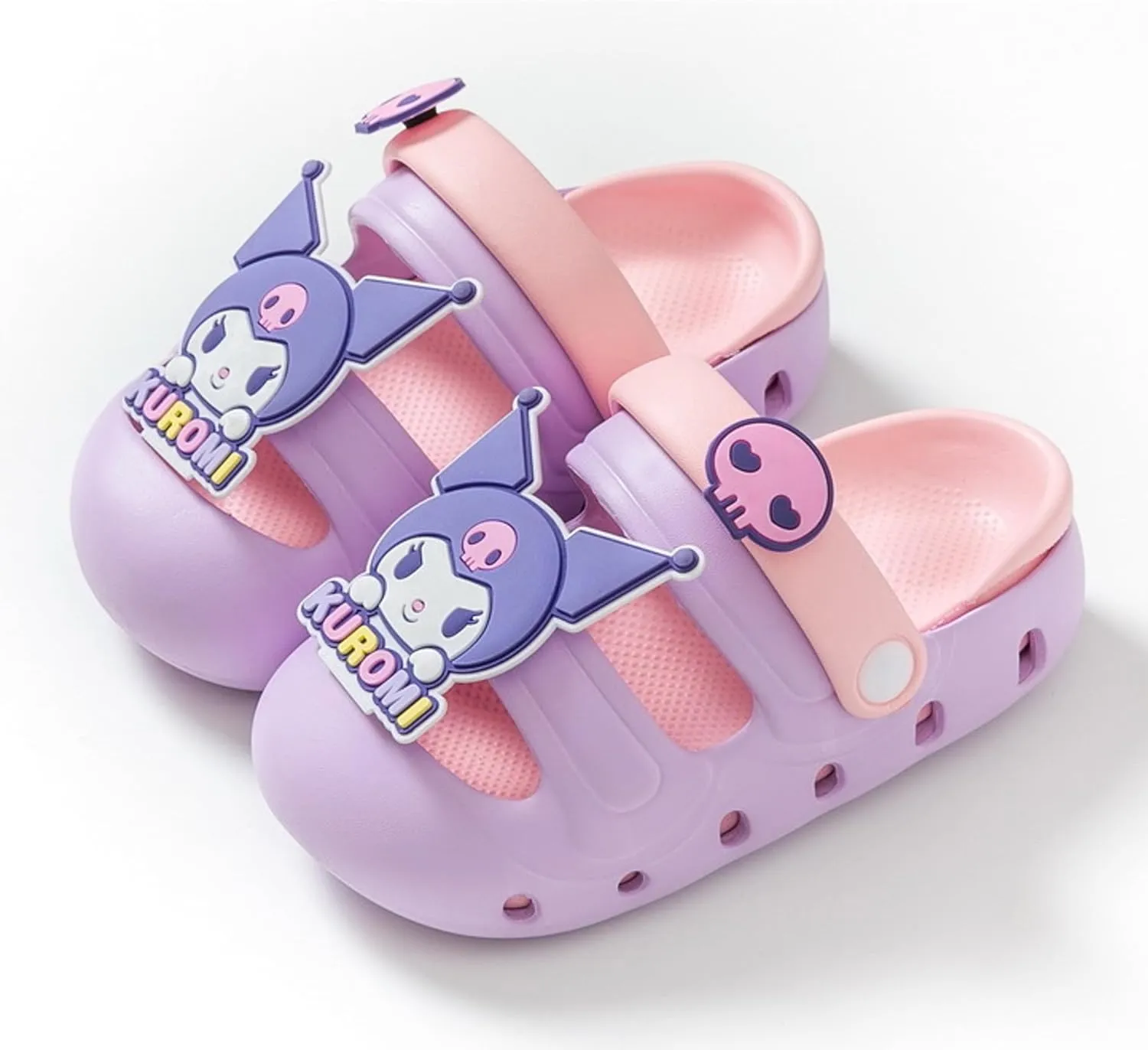 Kuromi & Skull Clogs Slip on Water Shoes Casual Summer for Girls Kids Children