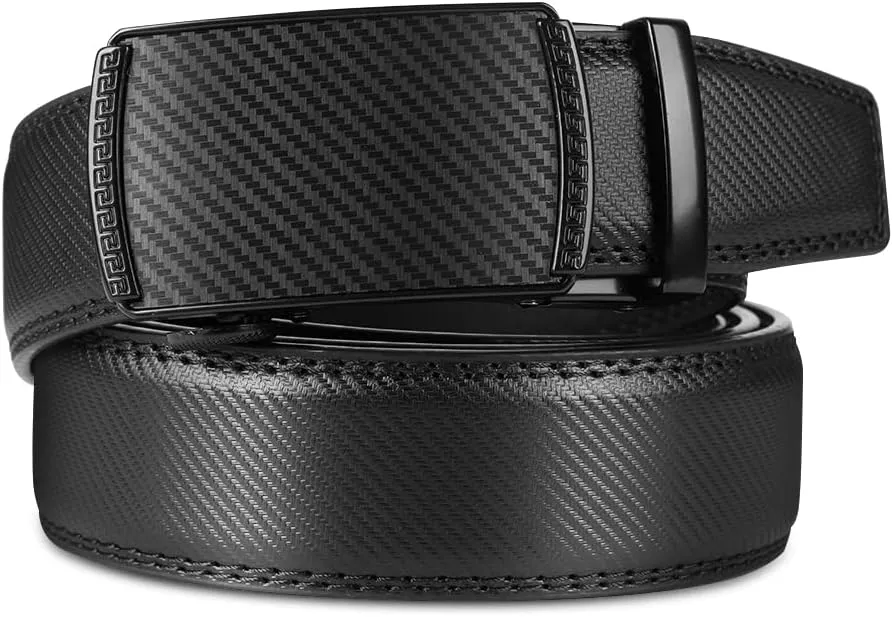 Lavemi Men's Real Leather Ratchet Dress Casual Belt, Cut to Exact Fit,Elegant Gift Box