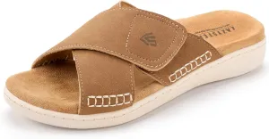 LazyStep Women's Orthotic Slide Sandals with Arch Support & Adjustable Straps