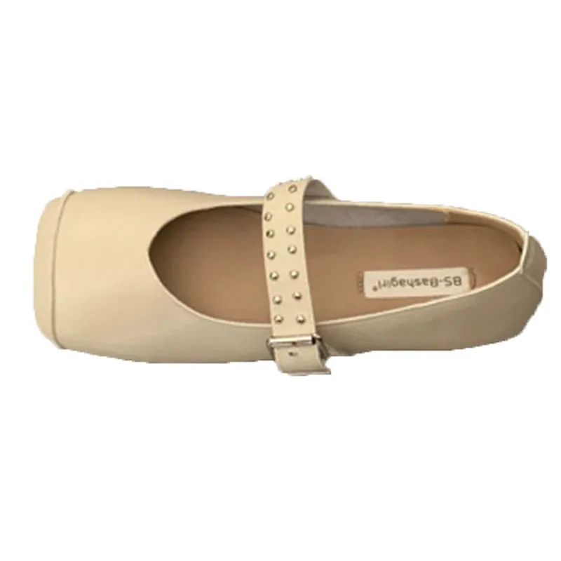 LBSFY  -  Ballet Dance Flats Women Loafer Shoes Square Toe Dress Shallow Soft Shoes 2024 Fashion Cozy Designer Spring Casual Femme Shoes