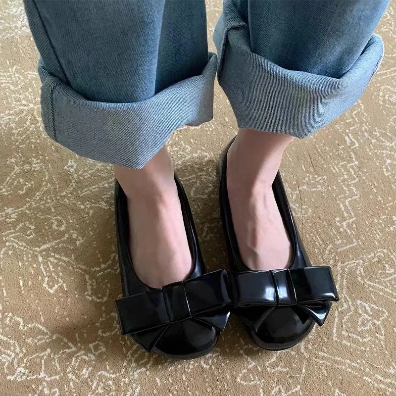 LBSFY  -  Flats Women Loafer Shoes Shallow Bow Casual Cozy Mary Jane Shoes Fashion New Spring 2024 Dress Lolita Party Zapatos Para Mujeres
