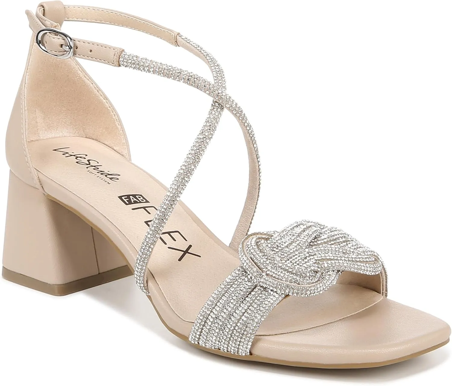 Lifestride Women's Captivate Strappy Block Heel Dress Sandal