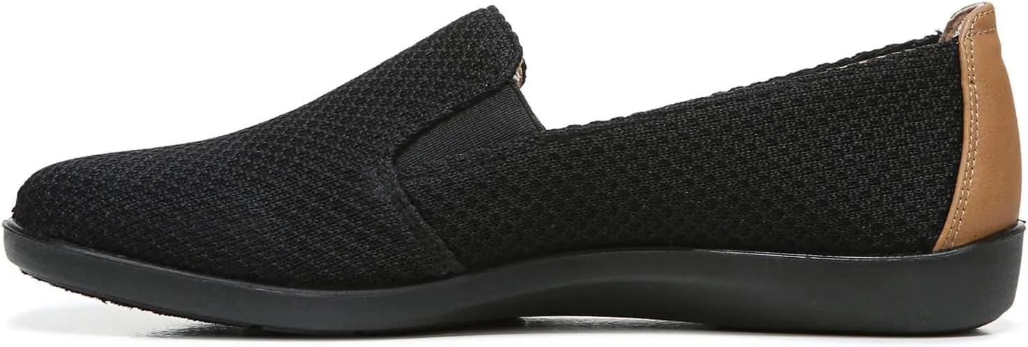 LifeStride Women's Next Level Slip-On Sneaker, Black/Black, 10