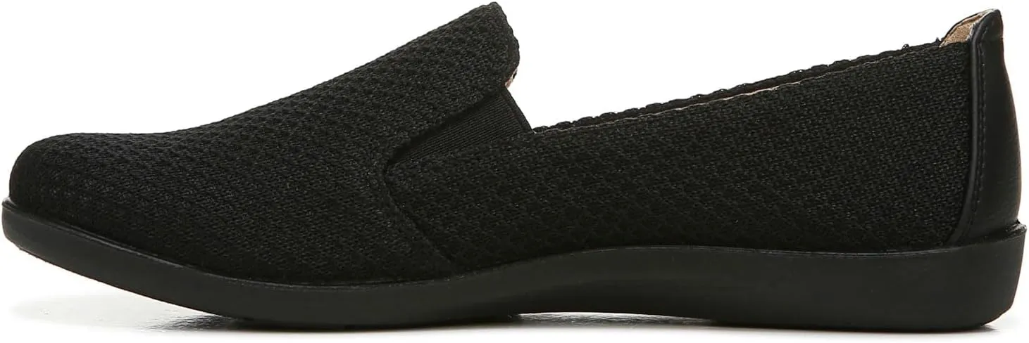LifeStride Womens Next Level Sneaker, True Black, 9.5 Wide US