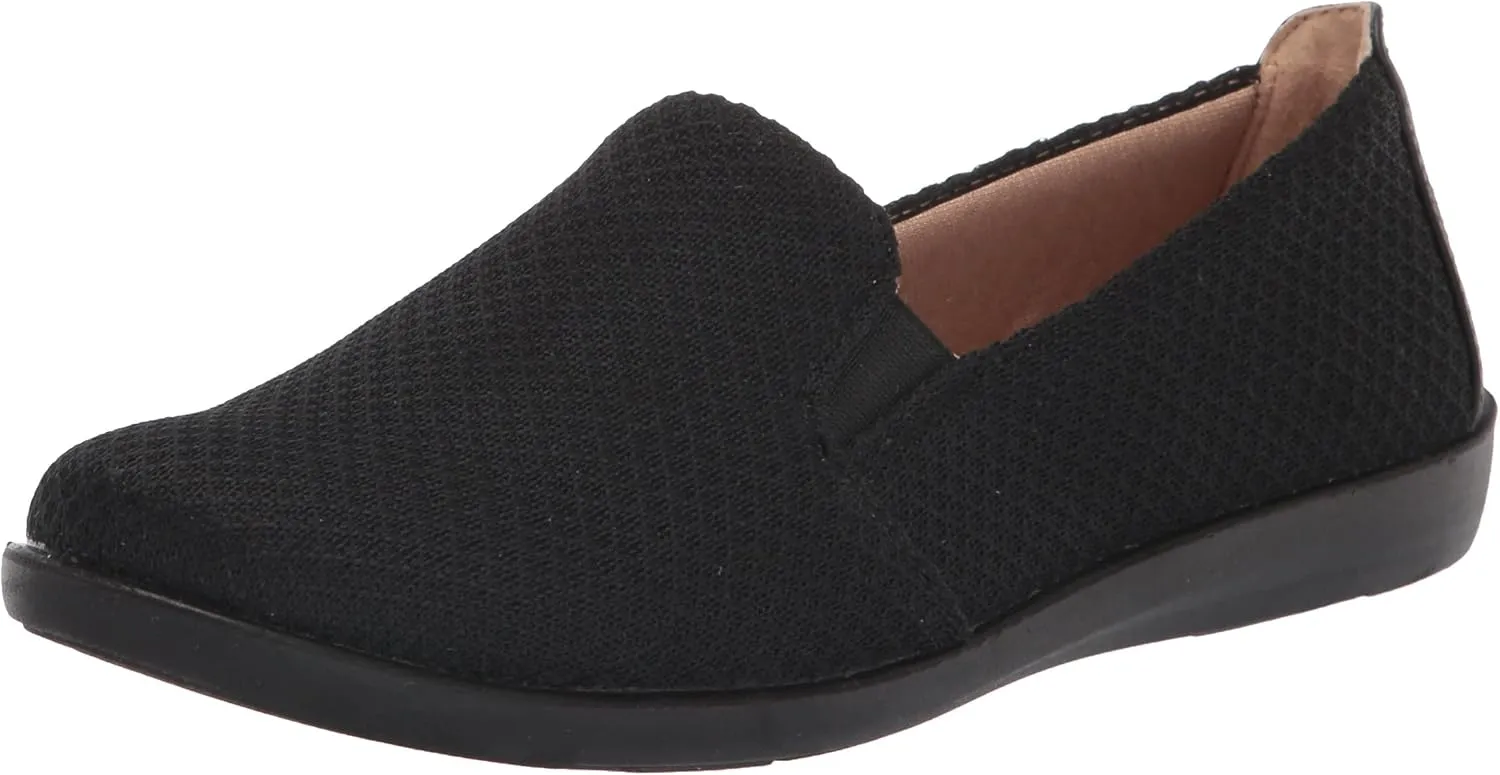 LifeStride Womens Next Level Sneaker, True Black, 9.5 Wide US