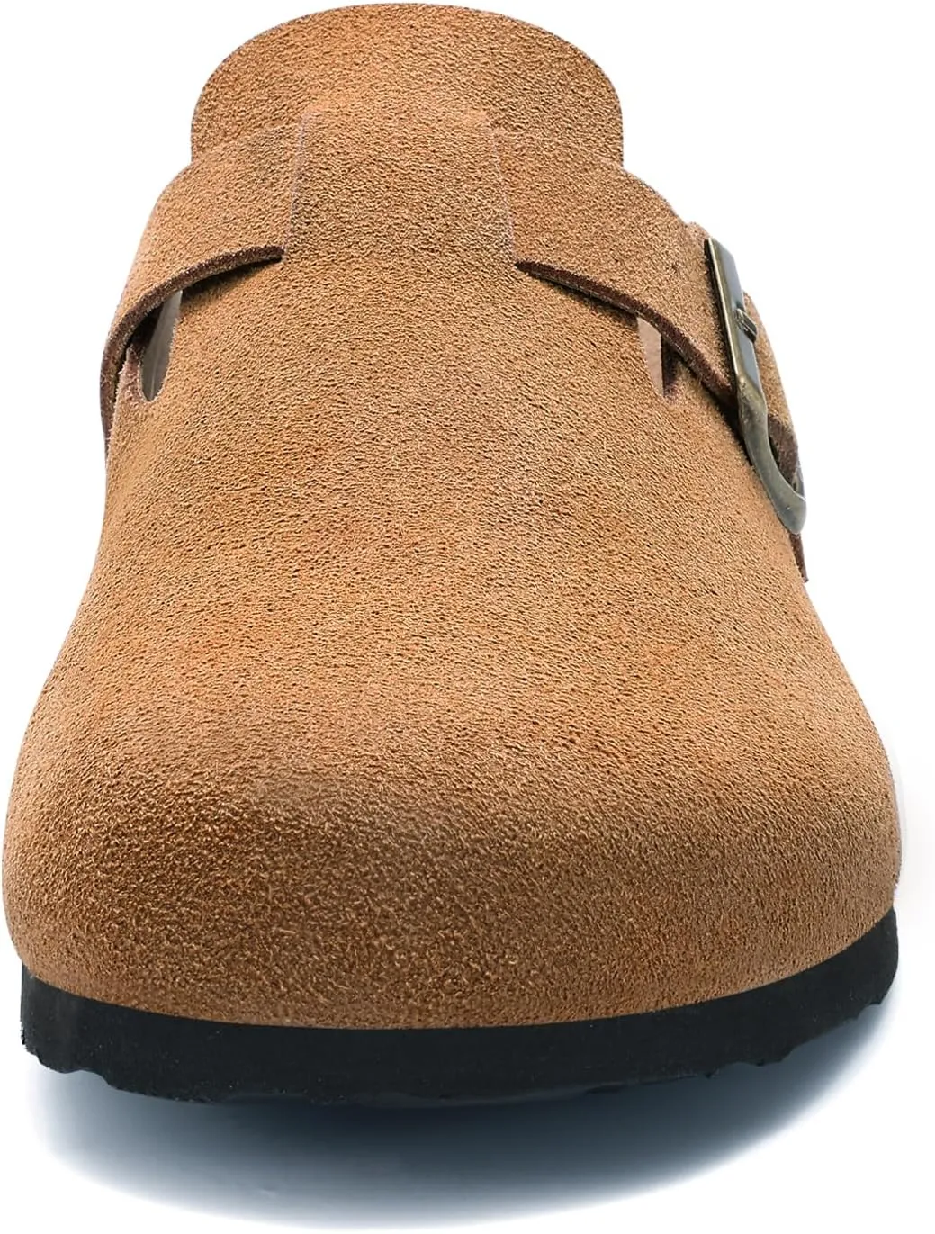 Litfun Women's Genuine Suede Clogs Soft Footbed Leather Potato Shoes Comfort Slip On Clogs with Arch Support