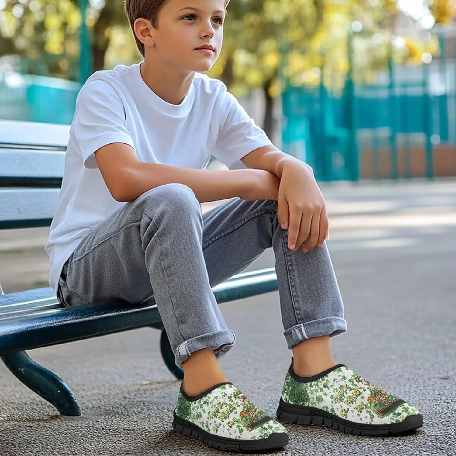 Little/Big Kids Athletic Shoes Girls Boys Slip On St Patrick's Day Shoes