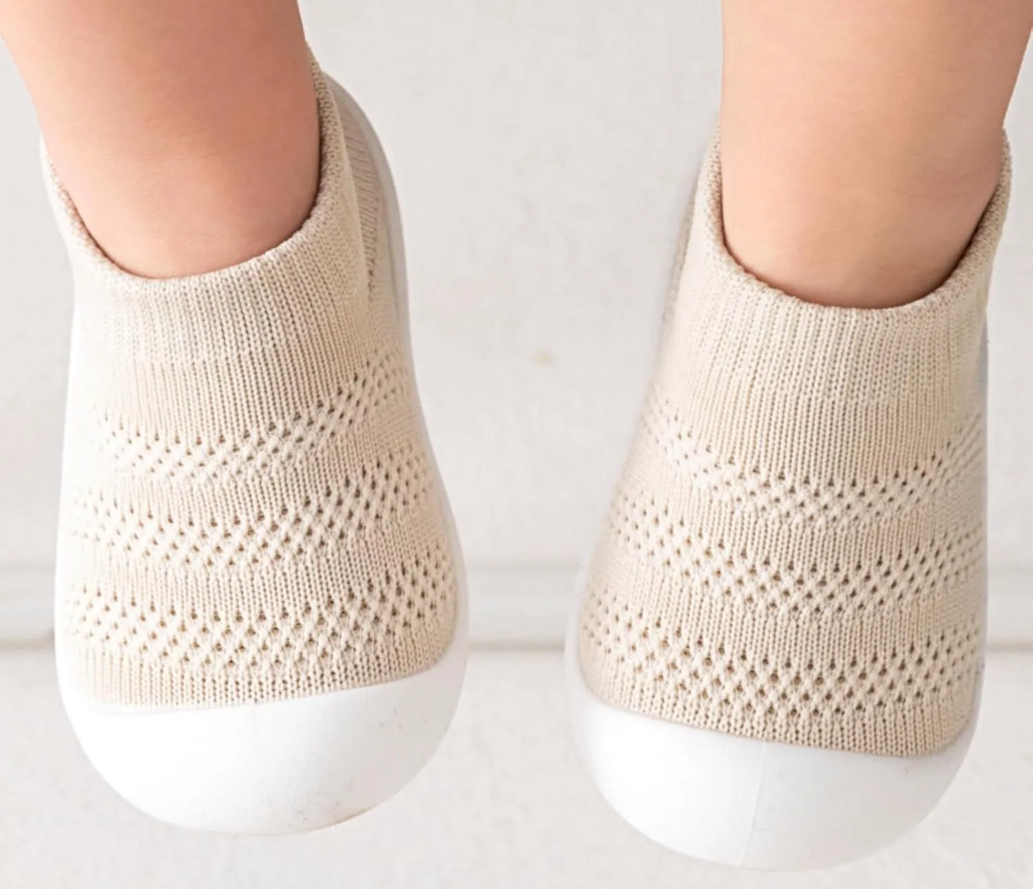 LLTMALL Baby First Walkers Shoes – Elastic Mesh Slip-On Sock Sneakers with Non-Slip Sole, Breathable Soft Sole for Infants Learning to Walk