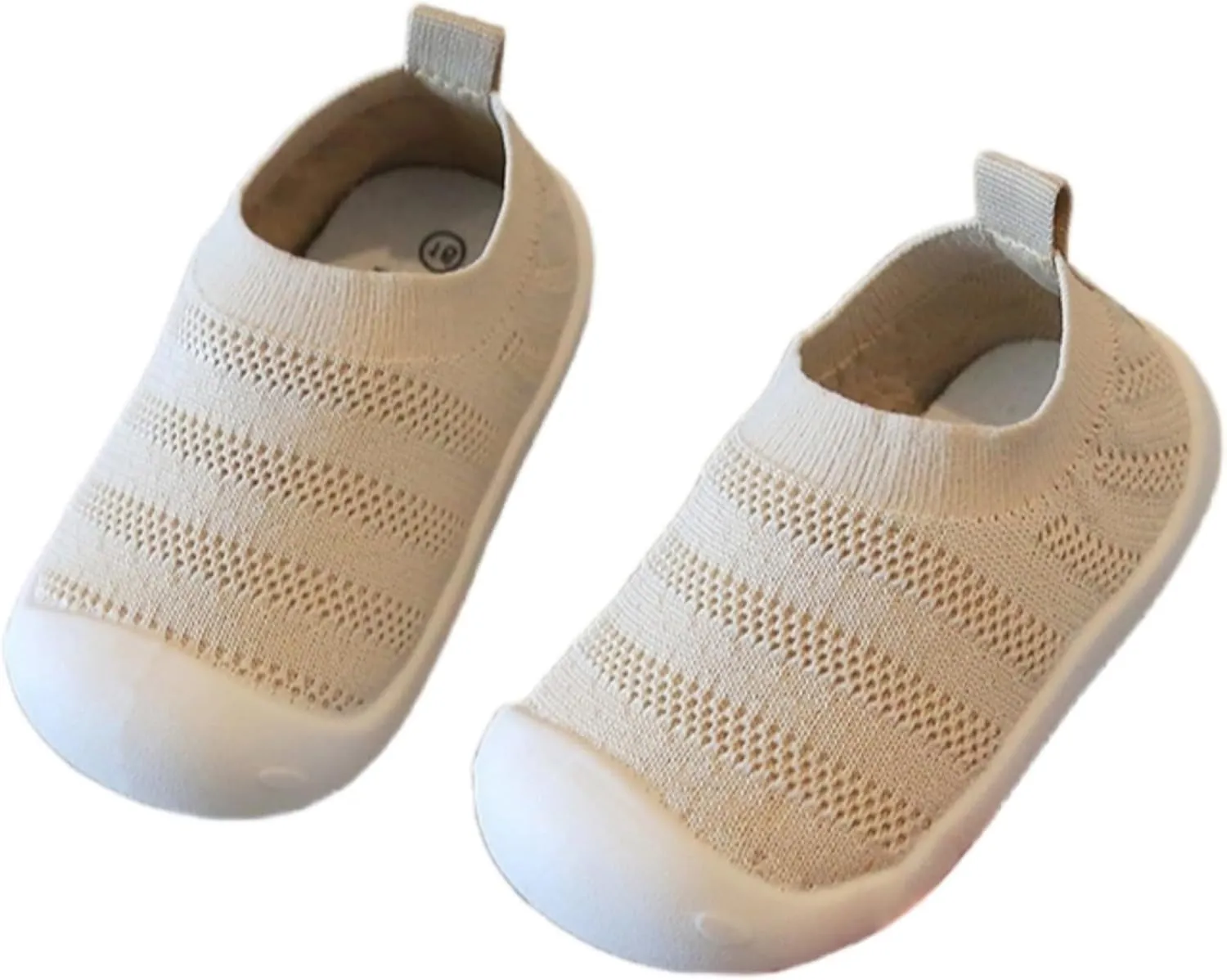LLTMALL Baby First Walkers Shoes – Elastic Mesh Slip-On Sock Sneakers with Non-Slip Sole, Breathable Soft Sole for Infants Learning to Walk