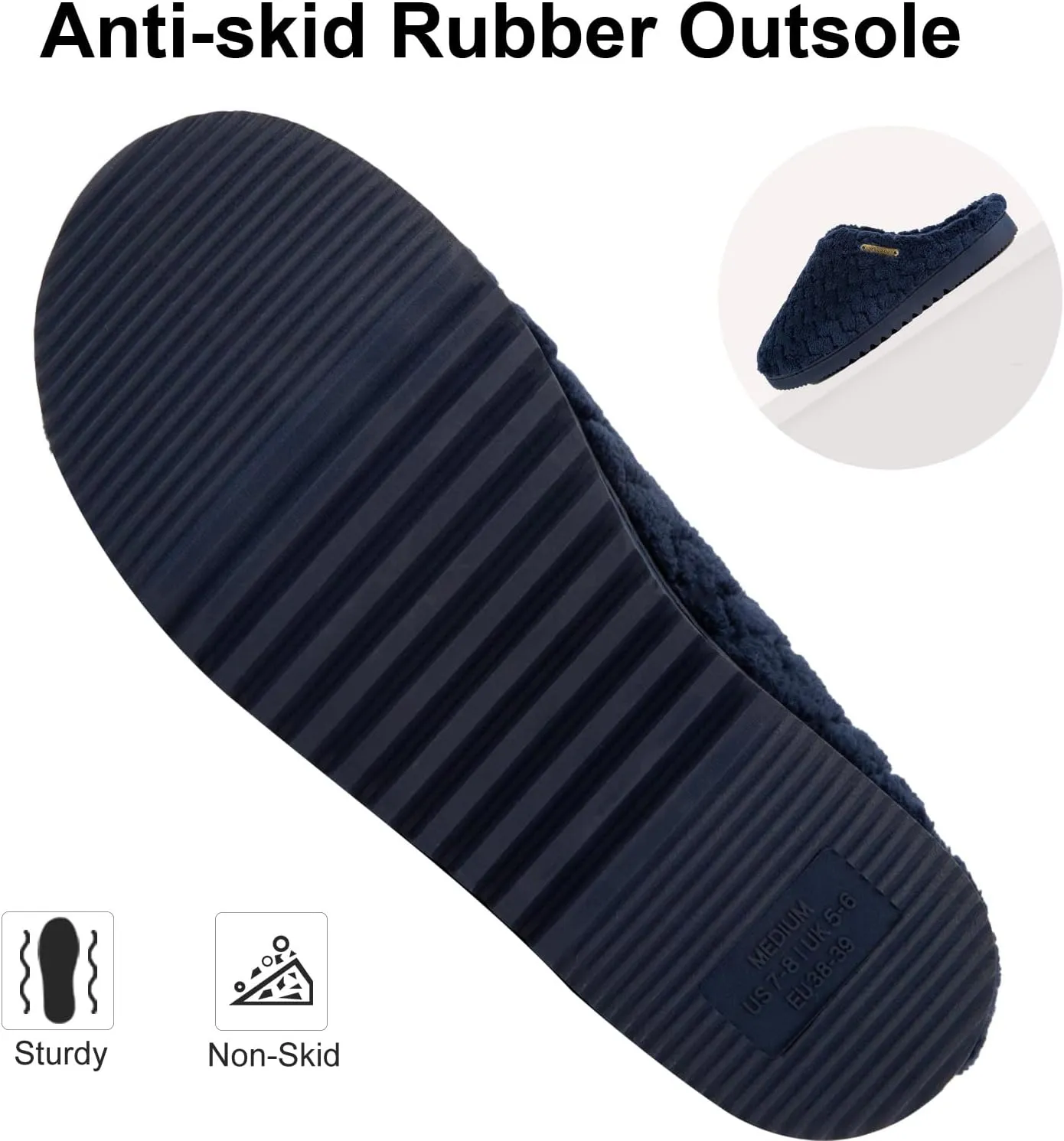 LongBay Women's Slip-On House Slippers Comfy Memory Foam Bedroom Shoes