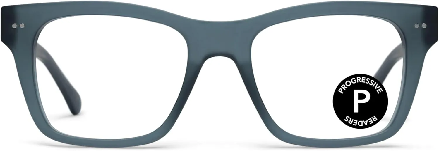 LOOK OPTIC Cosmo Progressive Reader-Stylish Unisex Reading Glasses, Prescription-Quality