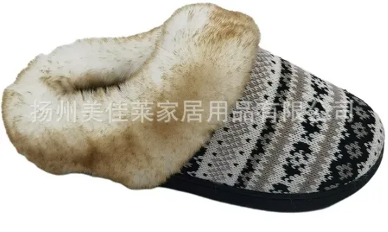 Loritta Women Cozy Rubber Sole Loafer Slippers Indoor Outdoor Soft Warm Comfort Woolly Cotton for Women and Men