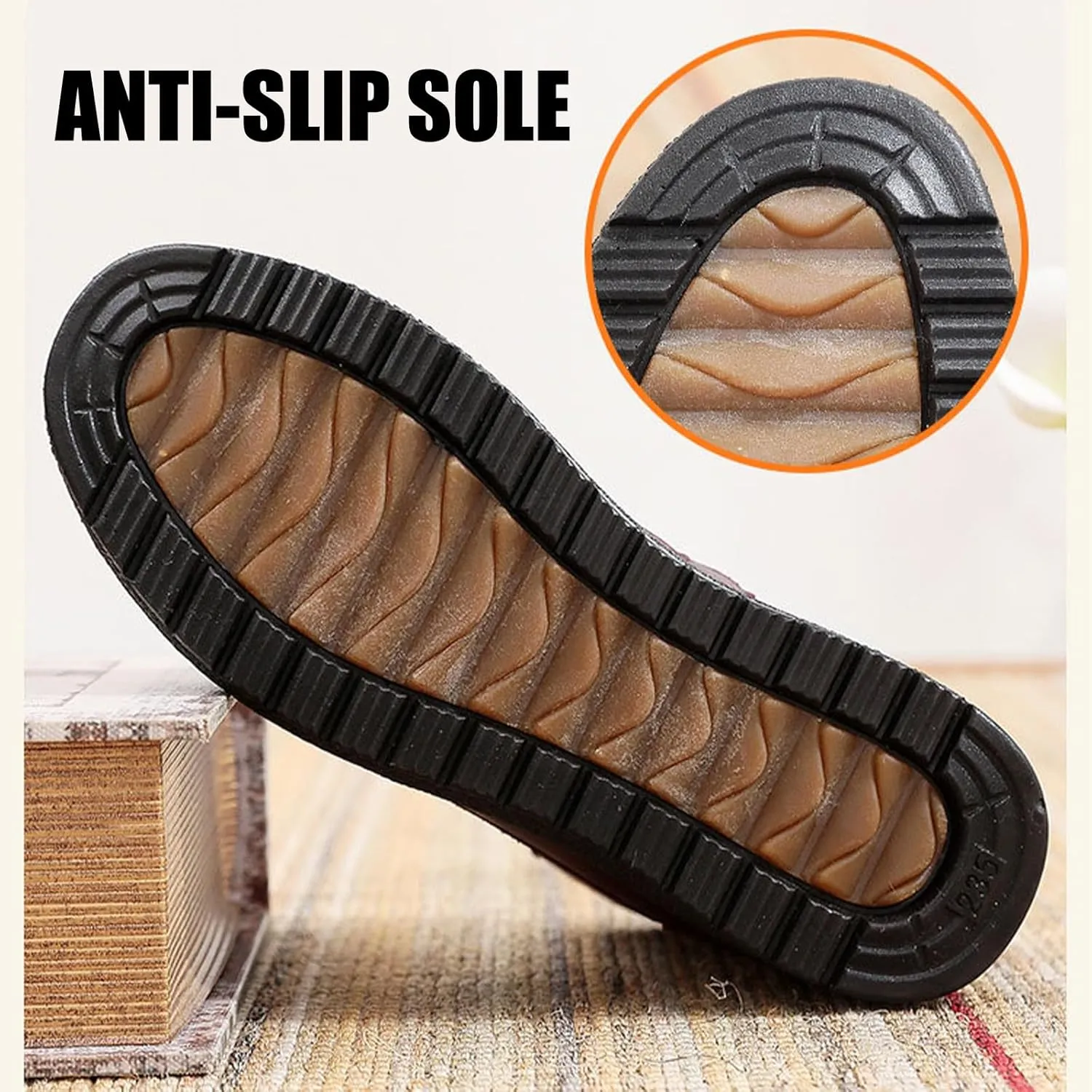 Lossarye Winter Snow Boots for Women Slip On Thickened Warm Fur Lined Zipper Booties Soft Bottom Waterproof Non-Slip Cotton Snow Shoes