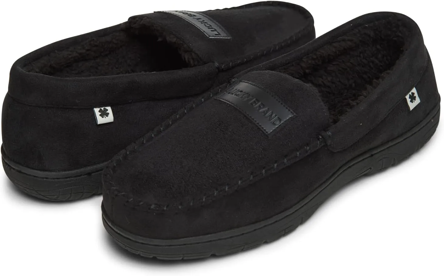 Lucky Brand Men's Micro Suede Moccasin Loafer Slippers