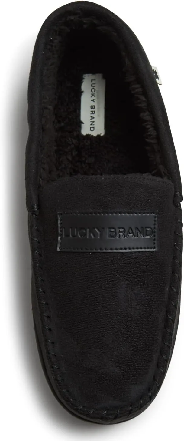Lucky Brand Men's Micro Suede Moccasin Loafer Slippers