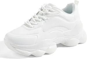 LUCKY STEP Women's 90s Chunky Sneakers Sparkly Bling Rhinestone Rope Platform Casual Thick Dad Rave Walking Shoes