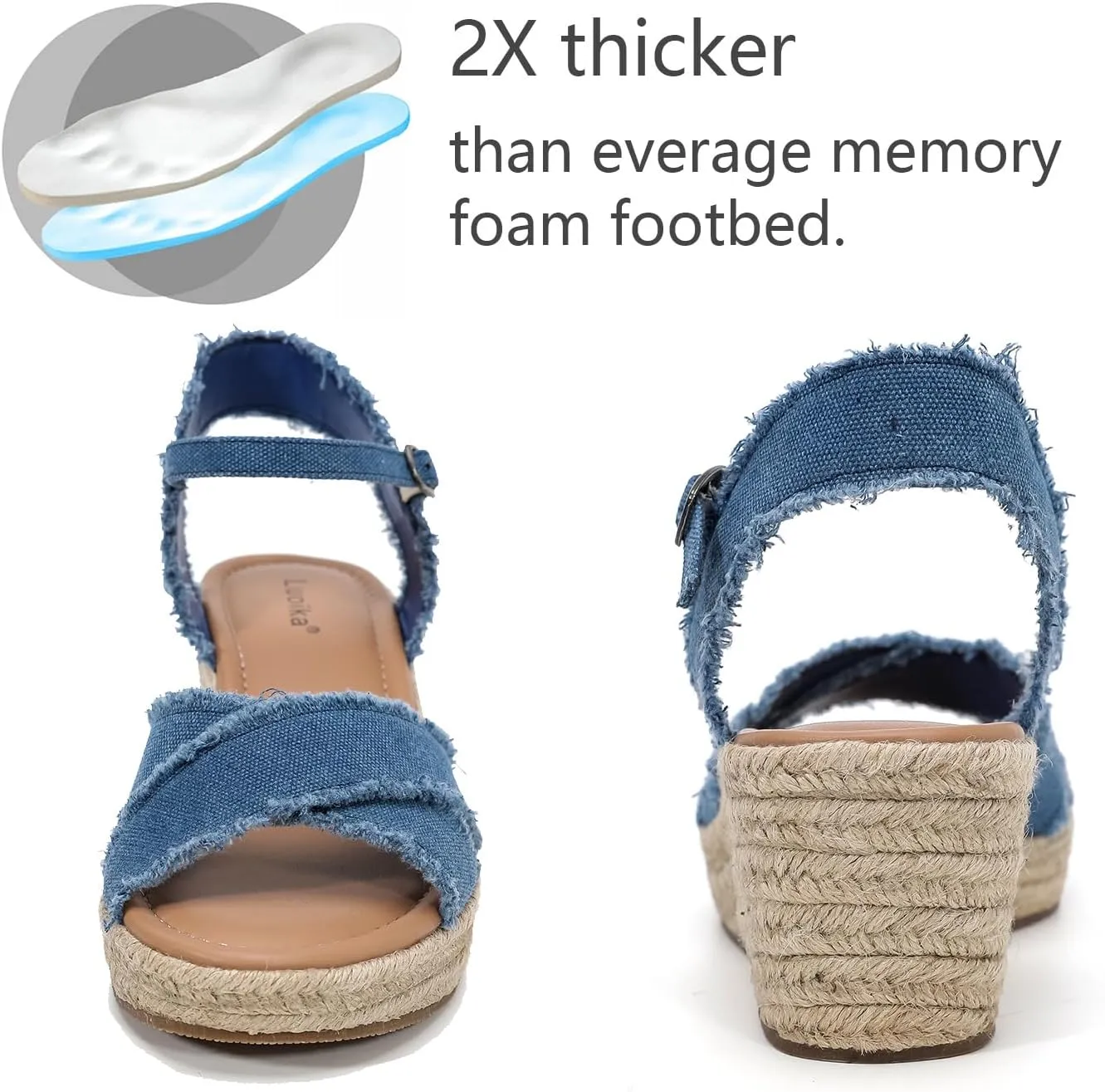 Luoika Women's Wide Width Flat Slides Sandals, Strapy Slide Sandal Slip on Dressy Summer Shoes for Women.
