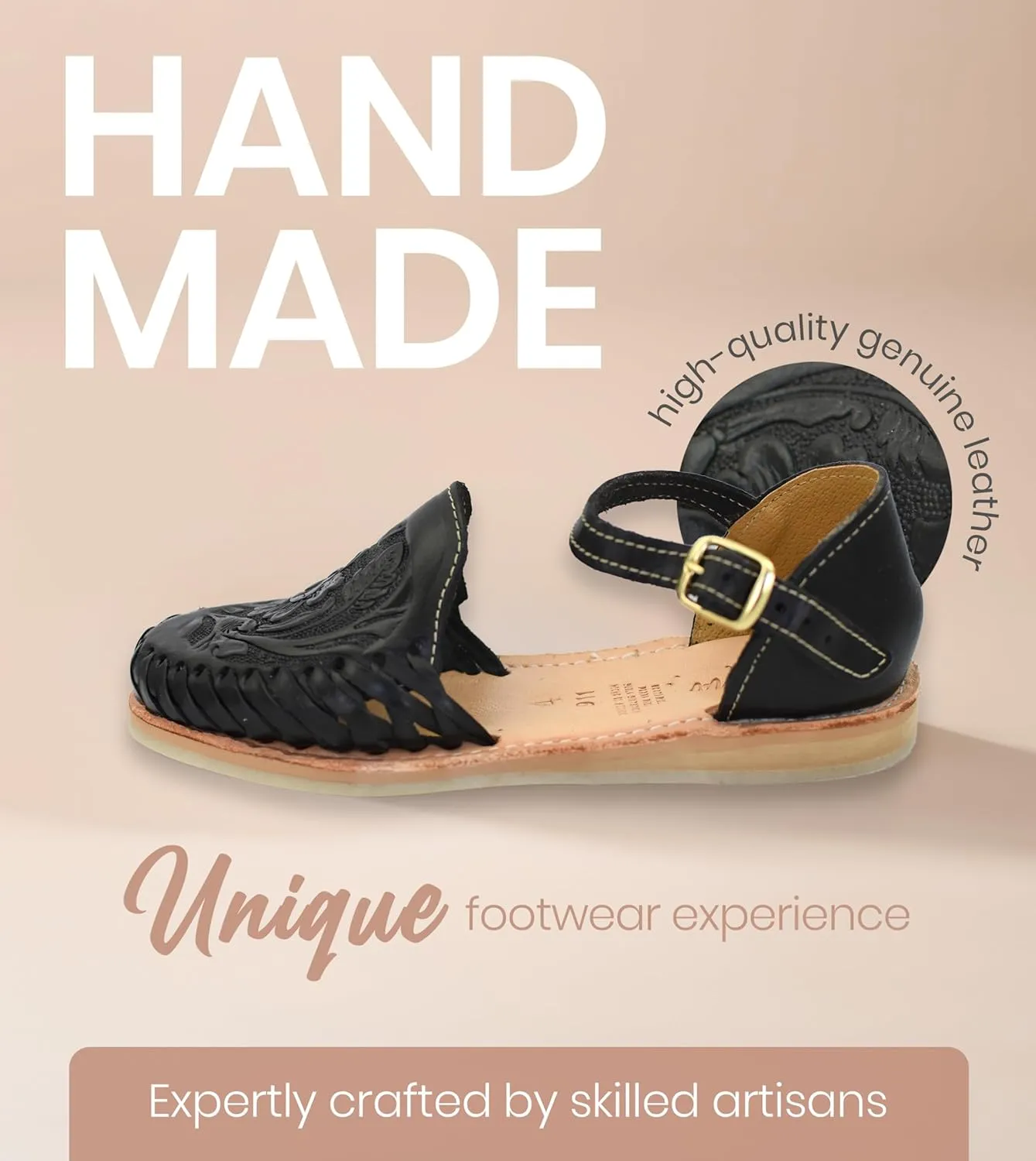 Macarena Collection Womens Shoes Leather Sandals Ankle for Women | Huarache Handmade Mexican Sandals Women | Comfortable & Stylish Womens Sandals 911