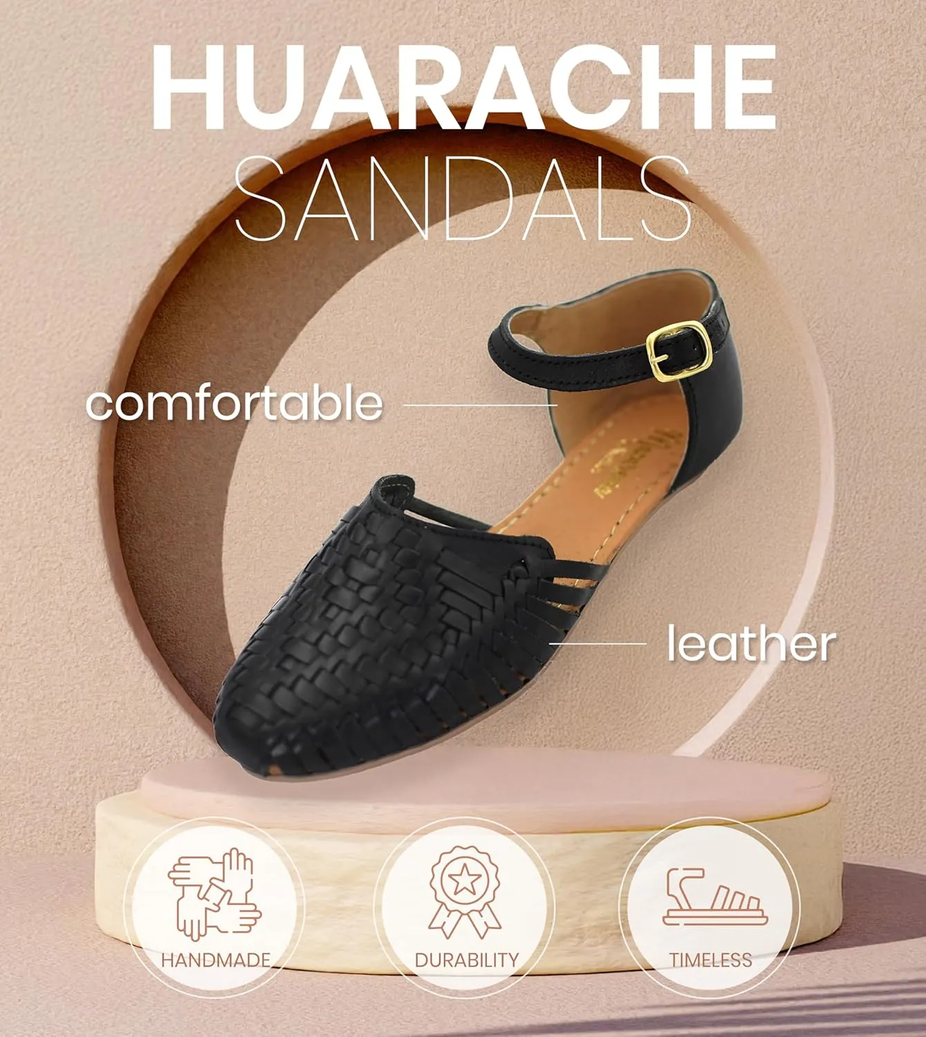Macarena Collection Womens Shoes Leather Sandals for Women | Huarache Handmade Mexican Sandals Women | Comfortable & Stylish Womens Sandals 2150