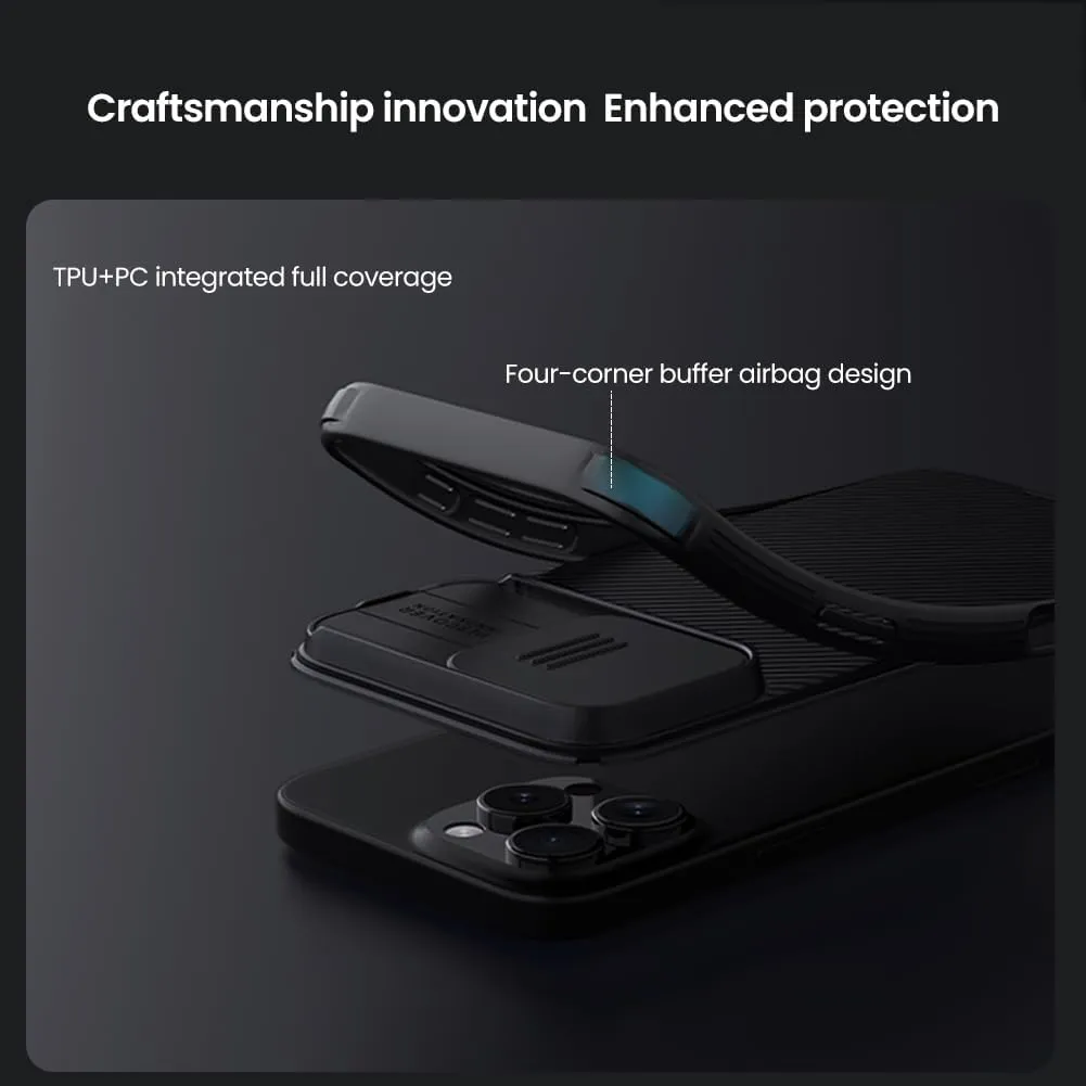 Mangix for iPhone 16 Pro Max Case with Camera Cover,Slim Fit Thin Polycarbonate Protective Shockproof Cover with Slide Camera Cover, Upgraded Case for Phone 16 Pro Max 6.9inch 2024 (Green)