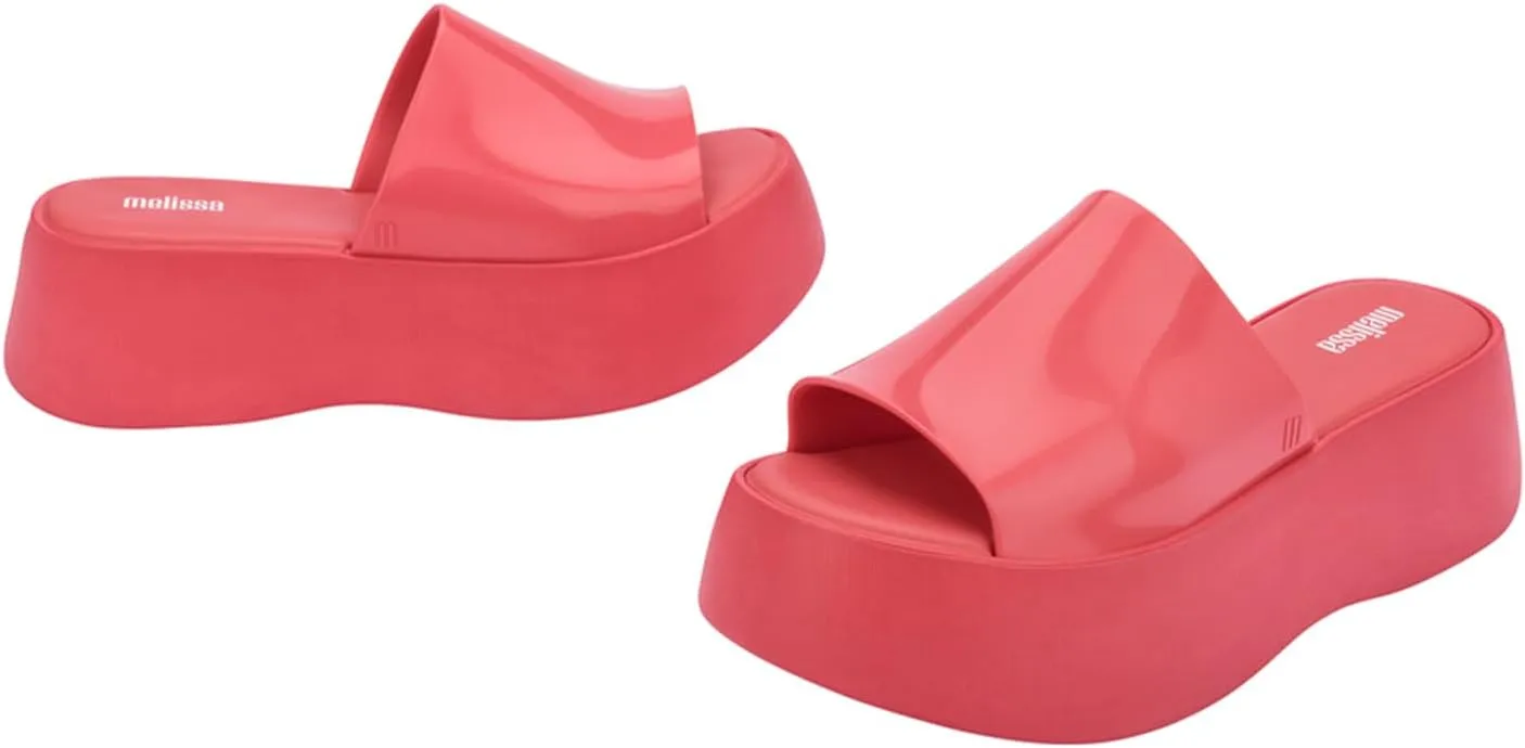 Melissa Becky Platform Slides for Women - Cushioned and Comfortable Chunky Platform Slip-On Sandals with Jelly Upper and Open Toe Design, Vegan