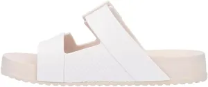 Melissa Cozy Connection Slide - Women's Fashion Sandals with Snakeskin Textural Pattern, Adjustable Buckle - Lightweight EVA Lug Sole - Stylish and Comfortable Slides