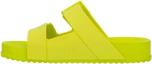 Melissa Cozy Connection Slide - Women's Fashion Sandals with Snakeskin Textural Pattern, Adjustable Buckle - Lightweight EVA Lug Sole - Stylish and Comfortable Slides