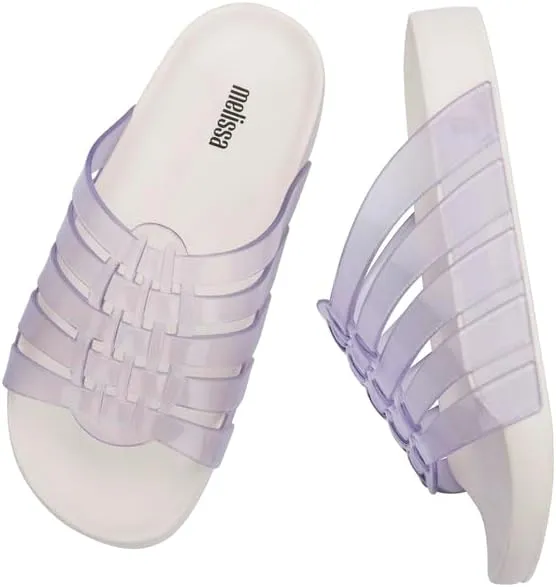 Melissa Possession Slides for Women - Flat Jelly-Style Comfort with Fisherman Design - 100% PVC Upper, 100% EVA Sole, Bubblegum Scent - Chic Summer Sandals for Women