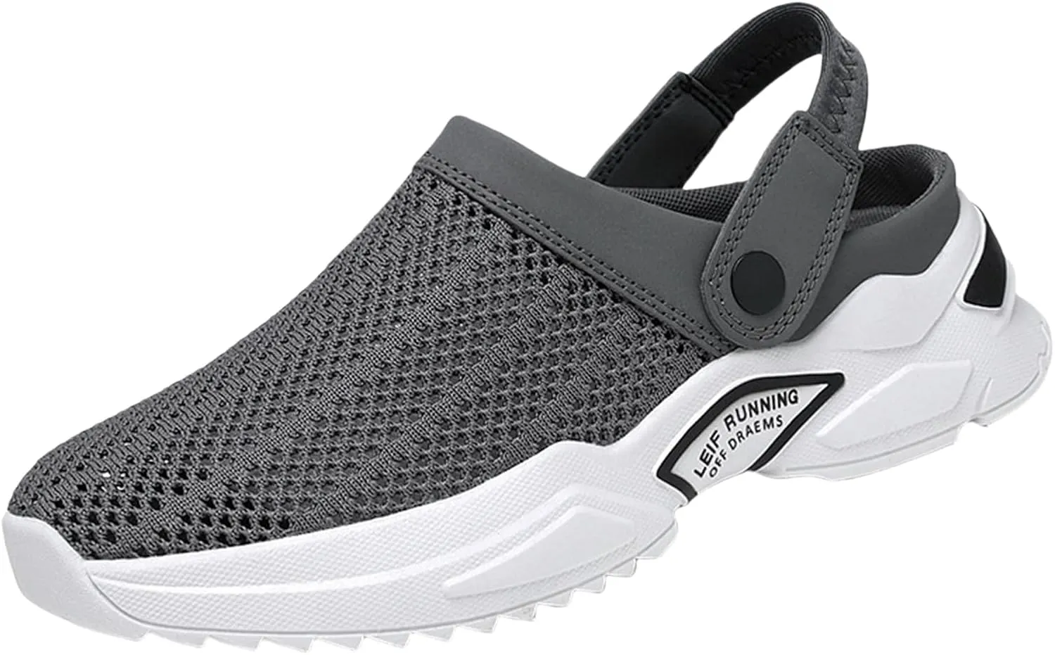 Men s orthopedic hollow-out summer sandals，Thick Sole Slip-On Knitted Clogs，Breathable Knitted Mesh Sandals with Arch Support